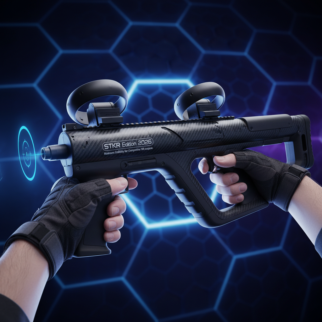 The Asset VR Gun Stock | STKR Edition: "STKR Edition 2026: Maximum Stability for Competitive VR Leagues."