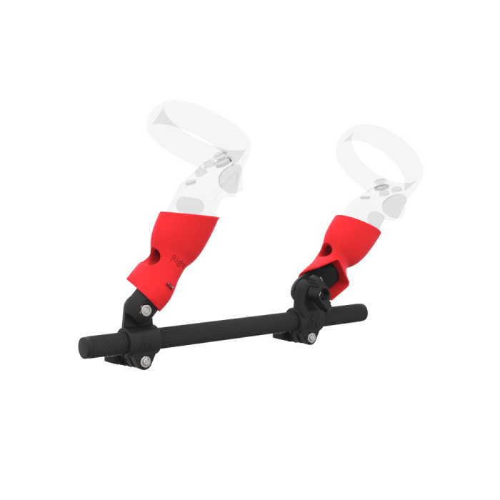 Budget VR gun stock for PS VR2, front bracket view - MetanexusXR