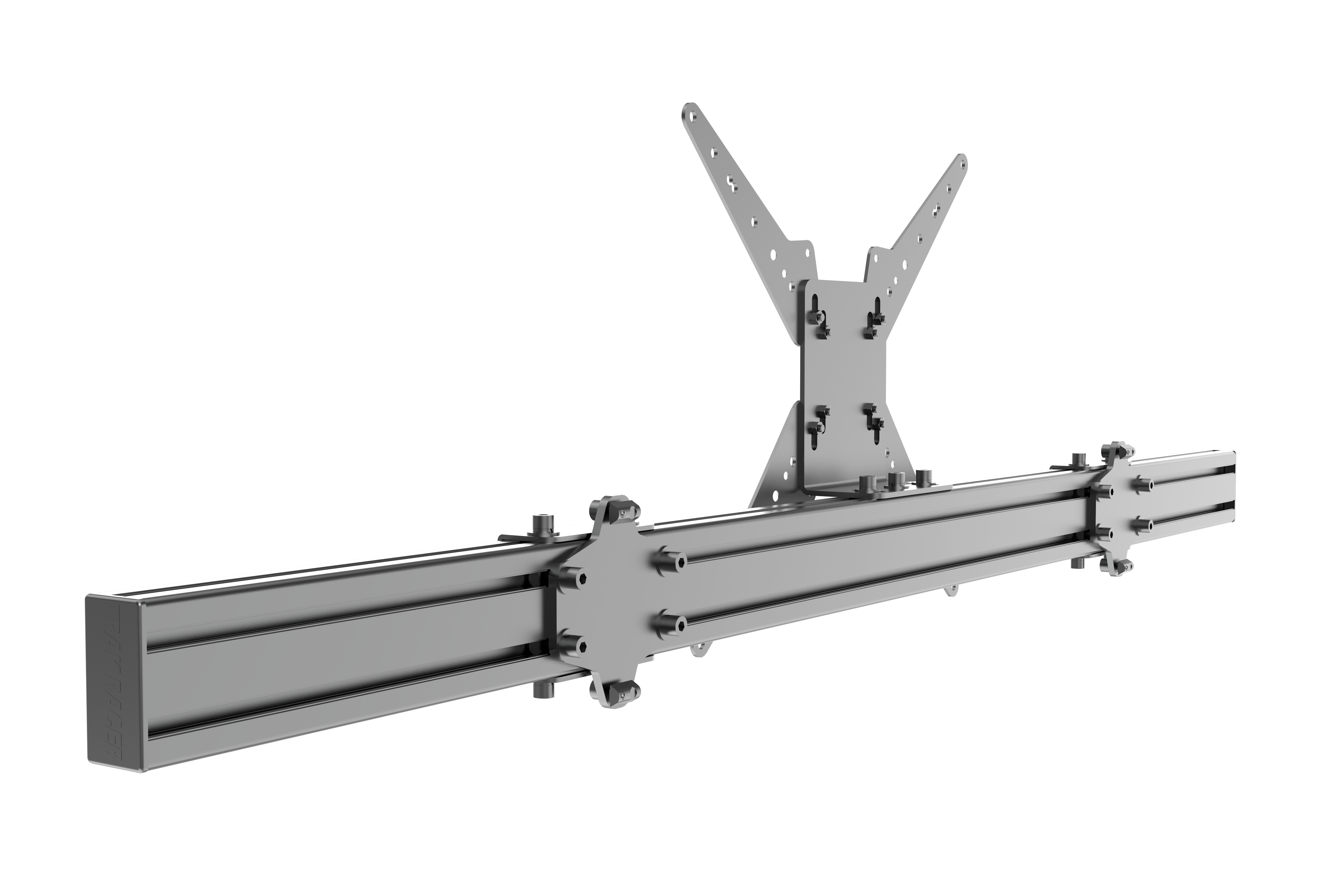 1500 mm Monitor Stand Centre Piece with VESA Mount – 80x40 Aluminium for Large Triples – 1500 mm black anodised 80x40 aluminium monitor stand centre piece with VESA mount – photo 1 of 4