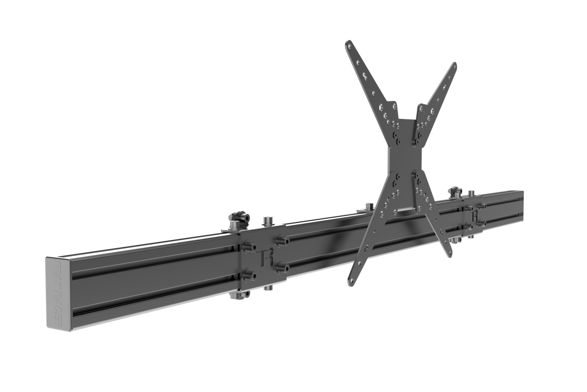 1500 mm Monitor Stand Centre Piece with VESA Mount – 80x40 Aluminium for Large Triples – 1500 mm black anodised 80x40 aluminium monitor stand centre piece with VESA mount – photo 3 of 4