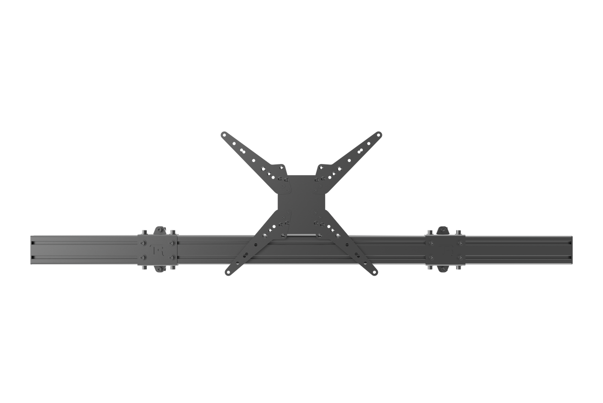 1500 mm Monitor Stand Centre Piece with VESA Mount – 80x40 Aluminium for Large Triples – 1500 mm black anodised 80x40 aluminium monitor stand centre piece with VESA mount – photo 4 of 4