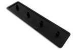 160x40 mm Aluminium Extrusion End Caps – ABS, 8 mm Slot, Pack of 2 – two black ABS end caps for 160x40 mm aluminium extrusion – photo 2 of 3