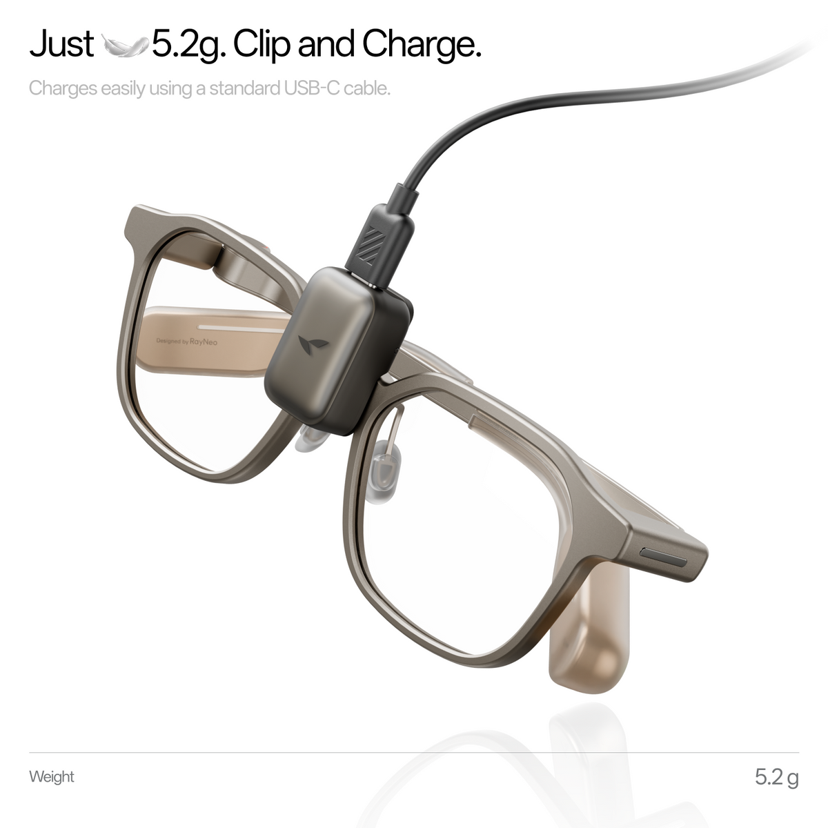 Glasses Charging Clip – 5.2 g Clip-On Charger for AI Glasses – glasses charging clip – photo 2 of 3