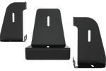 3-Piece Speaker Mount Kit for NexusRig Fold Wheel Stand & Aluminium Profile Rigs – black steel 3-piece speaker mount kit on a sim racing wheel stand – photo 1 of 3