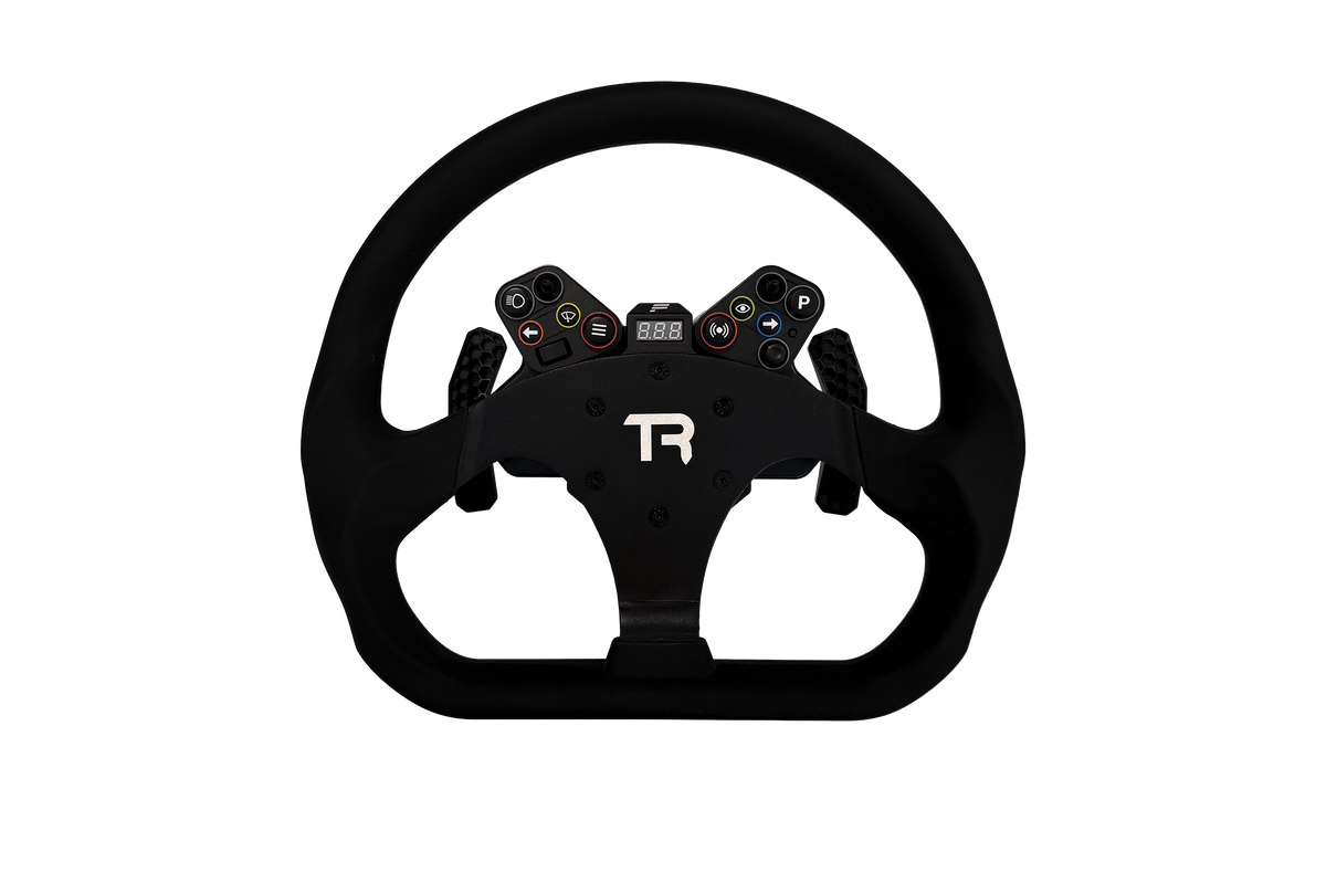 330 mm Flat-Bottom Closed GT Sim Racing Wheel – Aluminium with Silicone Grips, 70 mm PCD – 330 mm closed flat-bottom GT sim racing wheel with silicone grips – photo 6 of 8