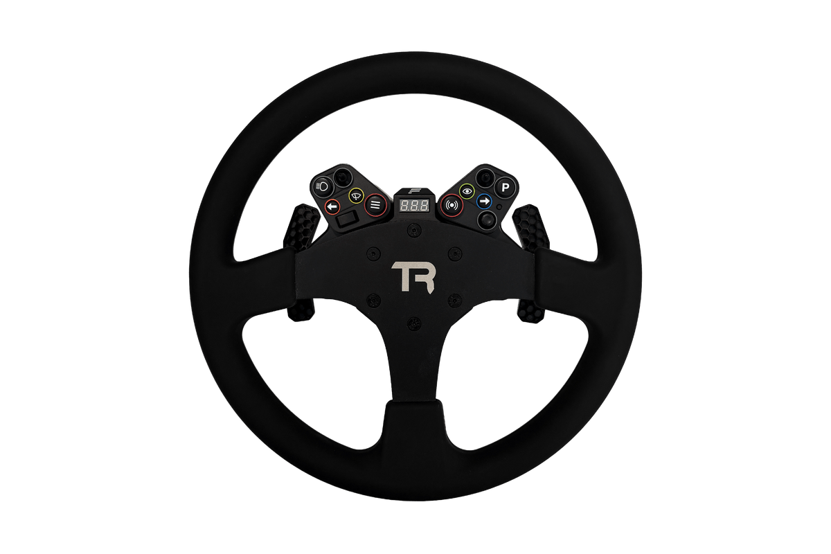 330 mm Round Sim Racing Wheel Rim – Aluminium with Silicone Grips, 70 mm PCD – 330 mm round aluminium sim racing wheel rim with silicone grips – photo 6 of 8