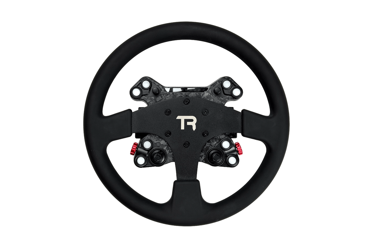 330 mm Round Sim Racing Wheel Rim – Aluminium with Silicone Grips, 70 mm PCD – 330 mm round aluminium sim racing wheel rim with silicone grips – photo 7 of 8