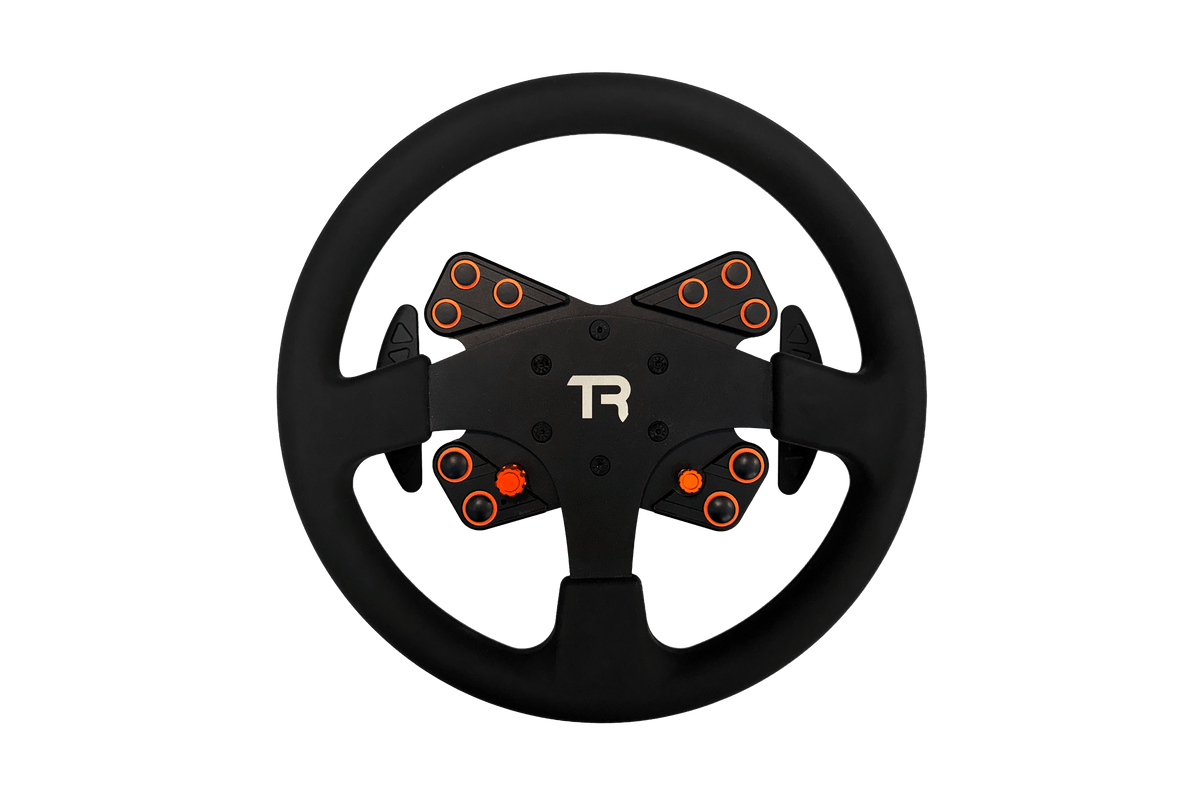 330 mm Round Sim Racing Wheel Rim – Aluminium with Silicone Grips, 70 mm PCD – 330 mm round aluminium sim racing wheel rim with silicone grips – photo 8 of 8