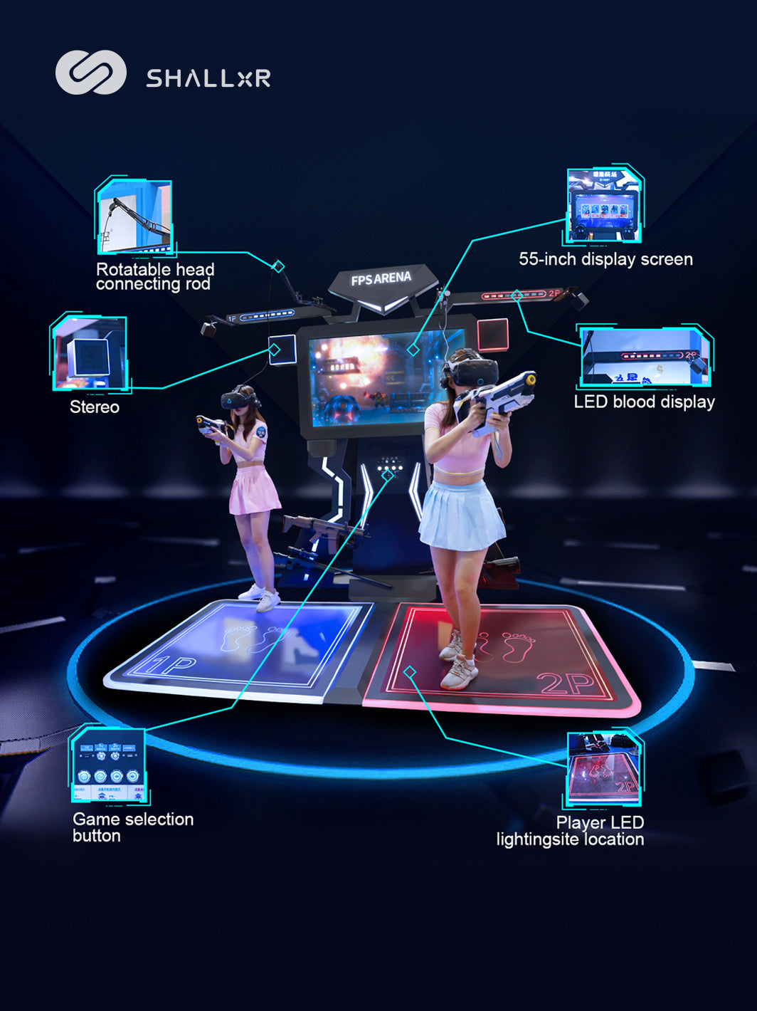 VR Shooting Arena – Two-Player Co-op Station in 5 m² – vr shooting arena – photo 4 of 6