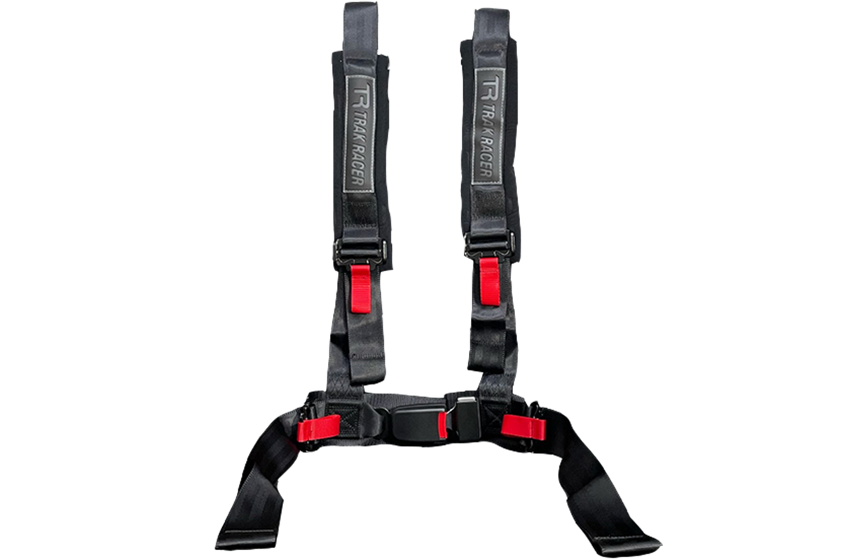 4-Point Racing Harness for Sim Racing & Flight Sim Cockpits – Black or Red, Motion & Tensioner Ready – 4-point racing harness on a sim racing bucket seat – photo 7 of 9