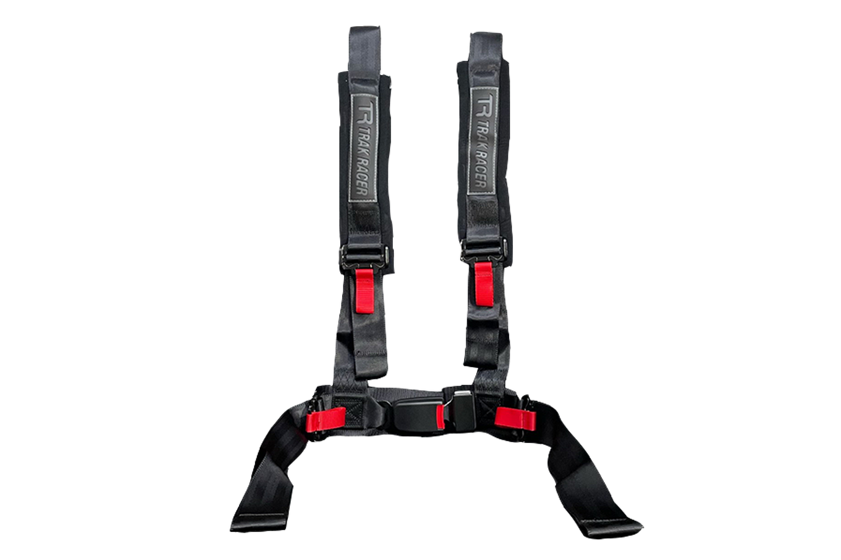 4-Point Racing Harness for Sim Racing & Flight Sim Cockpits – Black or Red, Motion & Tensioner Ready – 4-point racing harness on a sim racing bucket seat – photo 9 of 9