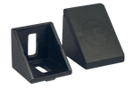 40 mm Aluminium Corner Brackets with Covers for 8 mm Slot Profile – Set of 4, Black Anodised – black anodised 40 mm corner brackets with covers – photo 2 of 8