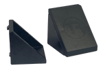 40 mm Aluminium Corner Brackets with Covers for 8 mm Slot Profile – Set of 4, Black Anodised – black anodised 40 mm corner brackets with covers – photo 8 of 8