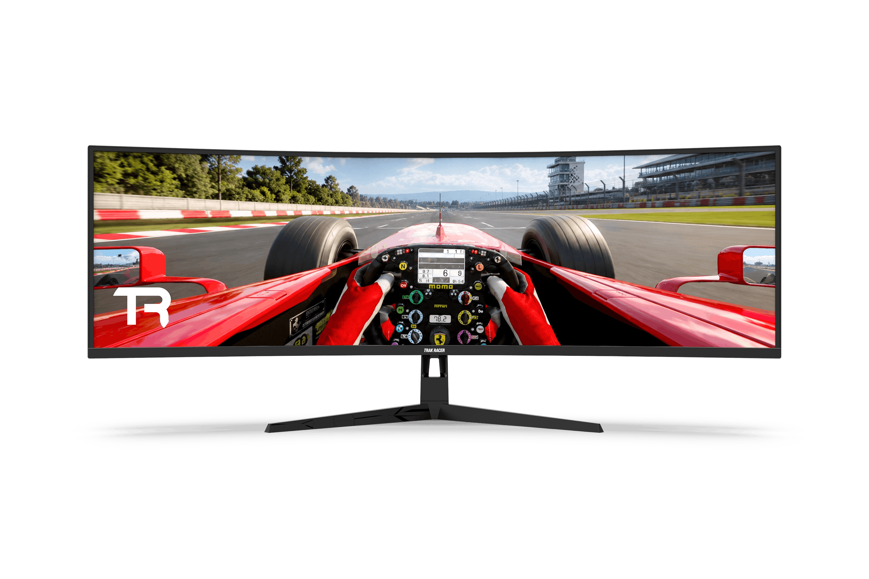 49-Inch Curved Super Ultrawide Gaming Monitor – 5120×1440 DQHD, 165 Hz, 32:9 – 49 inch curved super ultrawide gaming monitor on a sim racing rig – photo 1 of 9
