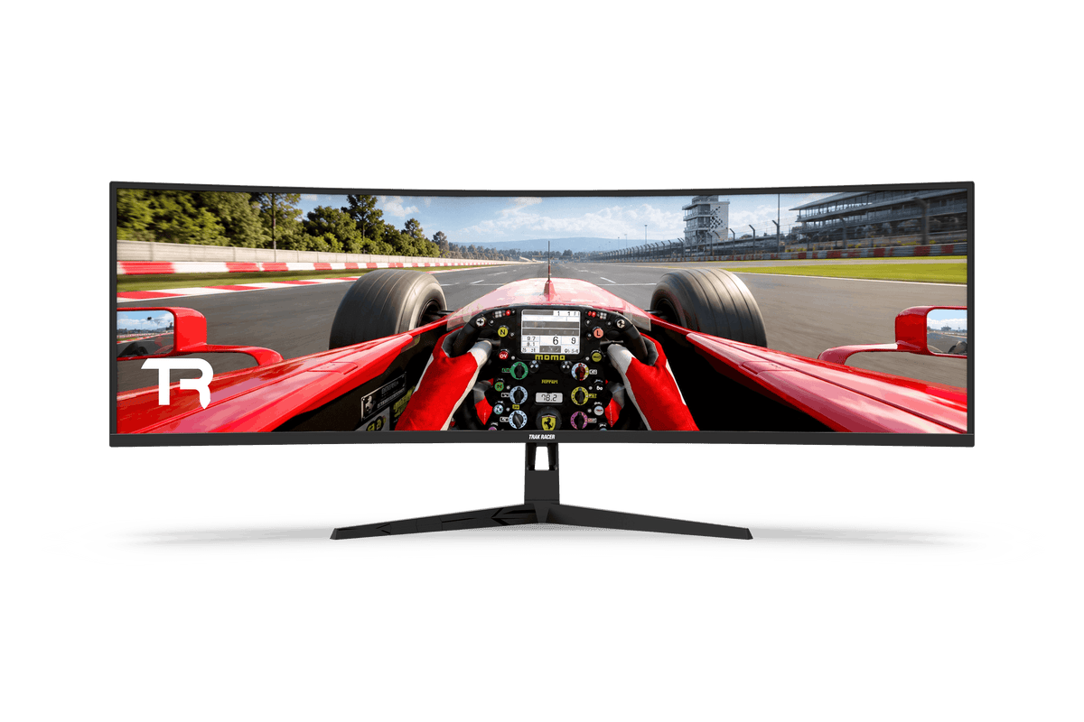49-Inch Curved Super Ultrawide Gaming Monitor – 5120×1440 DQHD, 165 Hz, 32:9 – 49 inch curved super ultrawide gaming monitor on a sim racing rig – photo 1 of 9