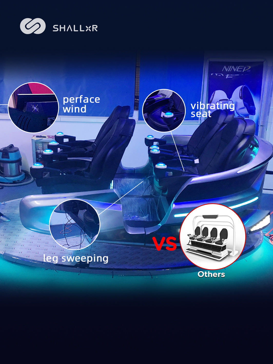 4 Seat VR Spaceship Ride – 3-Axis Platform, 43" Touch Control, Smoke Effects – 4 seat vr spaceship ride – photo 4 of 6