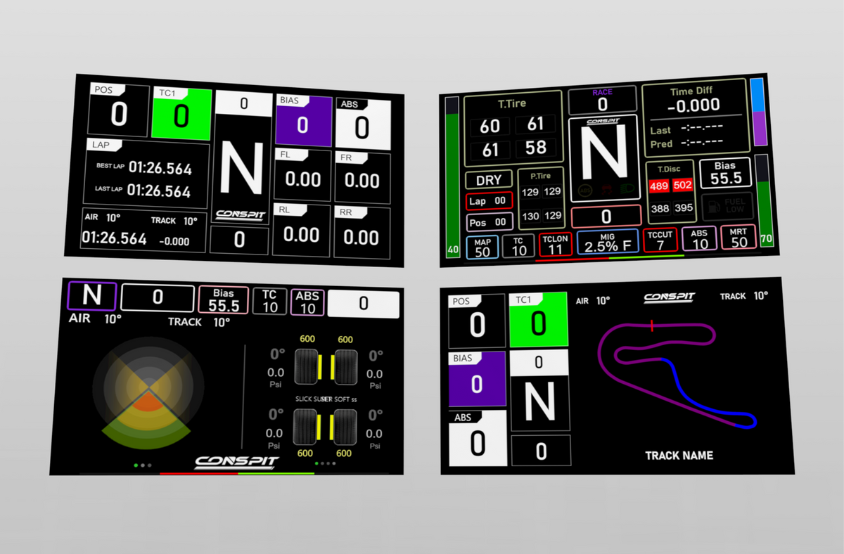 5-Inch Sim Racing Dashboard – IPS Touchscreen, 31 RGB LEDs, 4 Encoders, SimHub – 5-inch sim racing dashboard with RGB LEDs and encoder knobs – photo 5 of 8