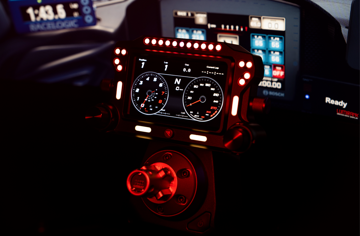 5-Inch Sim Racing Dashboard – IPS Touchscreen, 31 RGB LEDs, 4 Encoders, SimHub – 5-inch sim racing dashboard with RGB LEDs and encoder knobs – photo 6 of 8