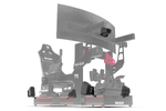 5-Speaker Mount Kit for Aluminium Profile Sim Rigs – Surround Sound Brackets, Matte Black Steel – five speaker mount brackets on an aluminium profile sim rig – photo 3 of 6