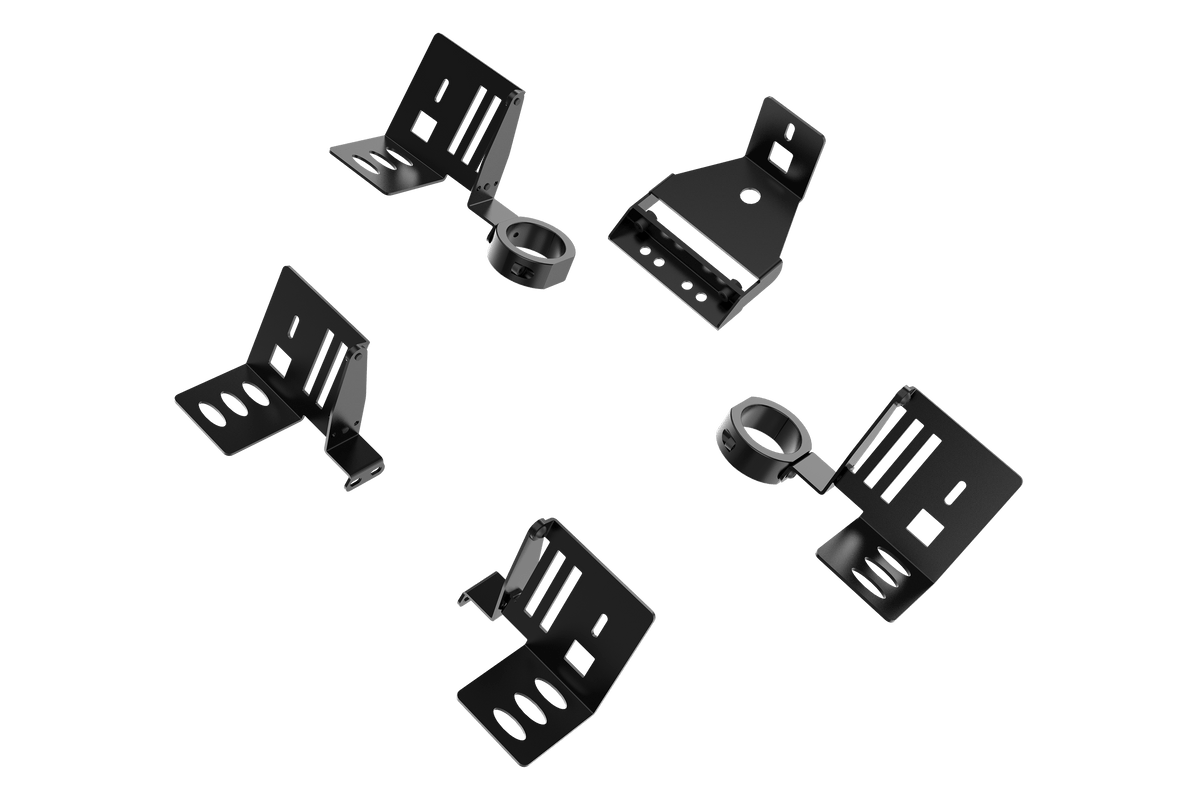 5-Speaker Mount Kit for NexusRig Apex – Surround Sound Speaker Brackets for Sim Rigs – 5-speaker surround mount kit on the NexusRig Apex sim rig – photo 1 of 6