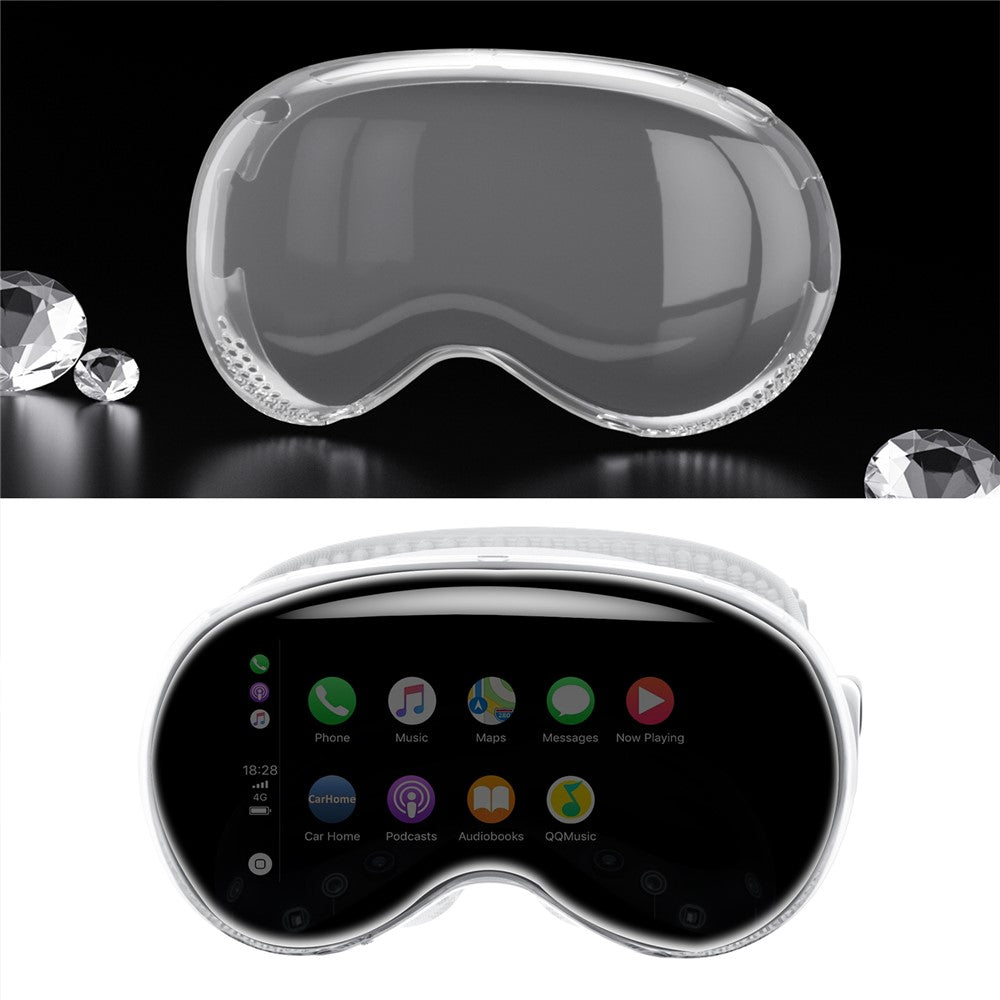 Apple Vision Pro clear TPU case, front view