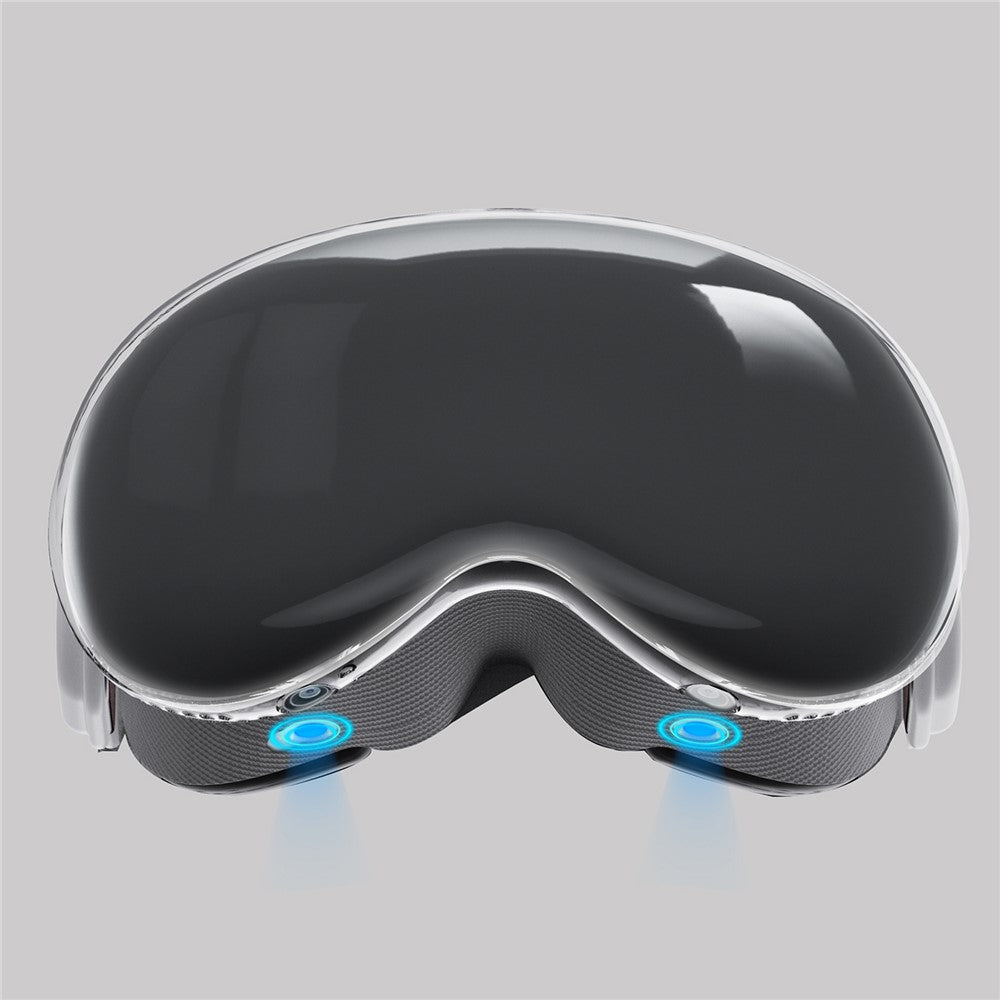 Apple Vision Pro clear TPU case fitted on the headset