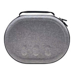 Quest 3 heavy-duty case size reference next to headset - Metanexus XR