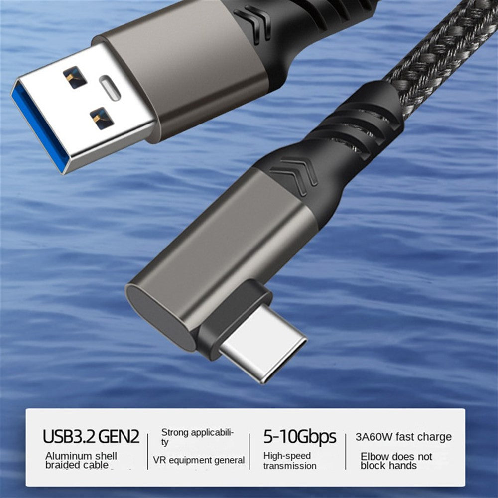 0.5m VR link cable coiled for desktop setup — Metanexus XR