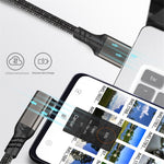 For Oculus Quest 1 / 2 2m USB-A to USB-C VR Headset Link Cable USB3.2 Gen2 3A Fast Charging 10Gbps Data Cord Metanexus XR