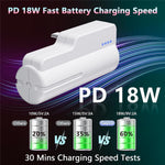 Four-dot LED charge indicator on the Quest 3 battery pack