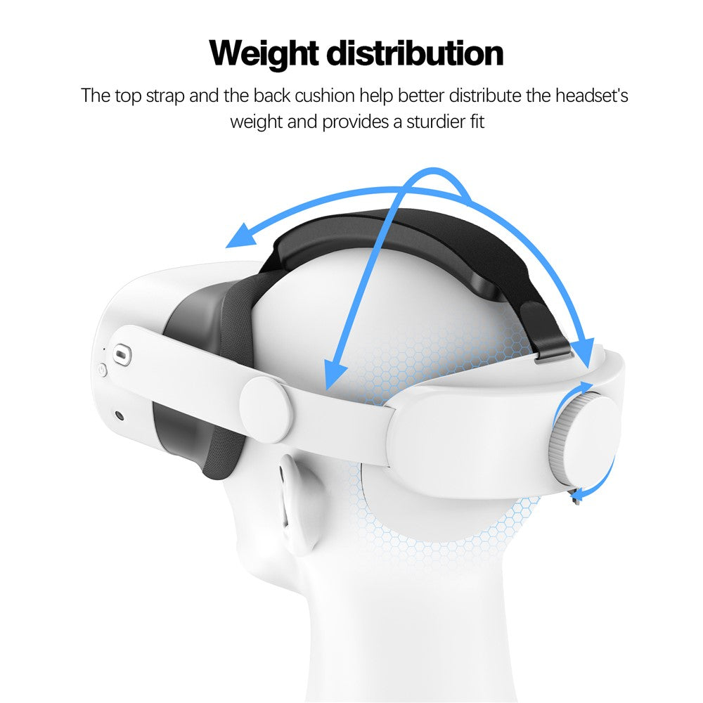 Quest 3S flippable headband, cushion padding detail
