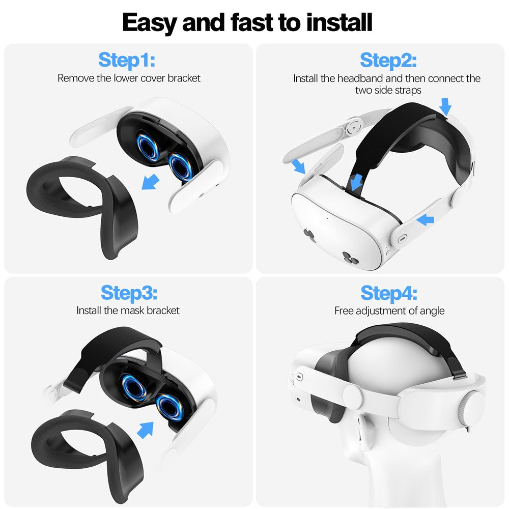 Quest 3S flippable headband, back view