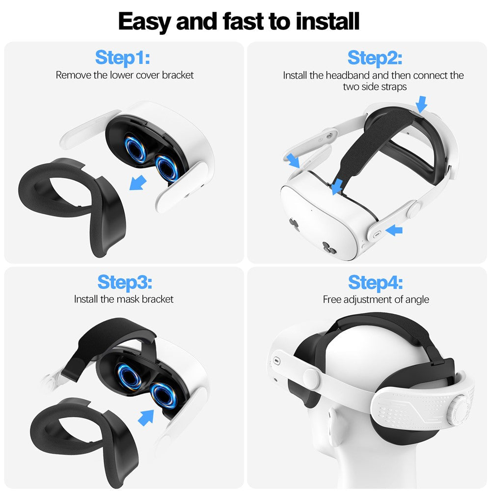 Elite strap headband, back view