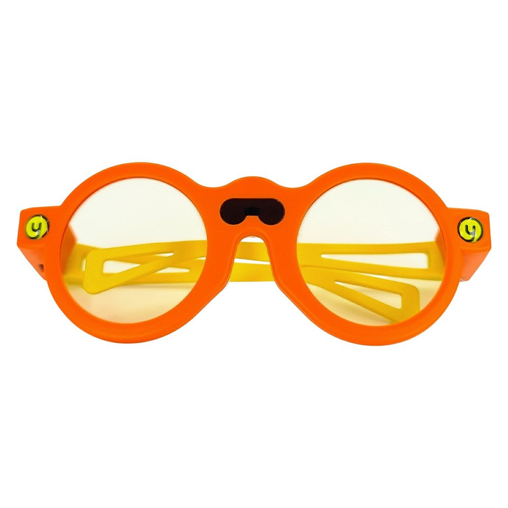 Blue light glasses for kids in orange, front view – Metanexus XR (SKU 6804000797A)