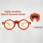 Orange kids blue light glasses, side view of the lightweight 40 g frame (SKU 6804000797A)