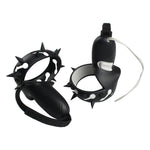 Quest 2 grip cover with magic tape strap, pair front view