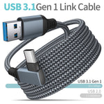 For Oculus Quest 2/1 Link Cable 6m USB 3.1 Type-C Charging Cord USB-A to Type-C 5Gbps Braided Data Cable Metanexus XR