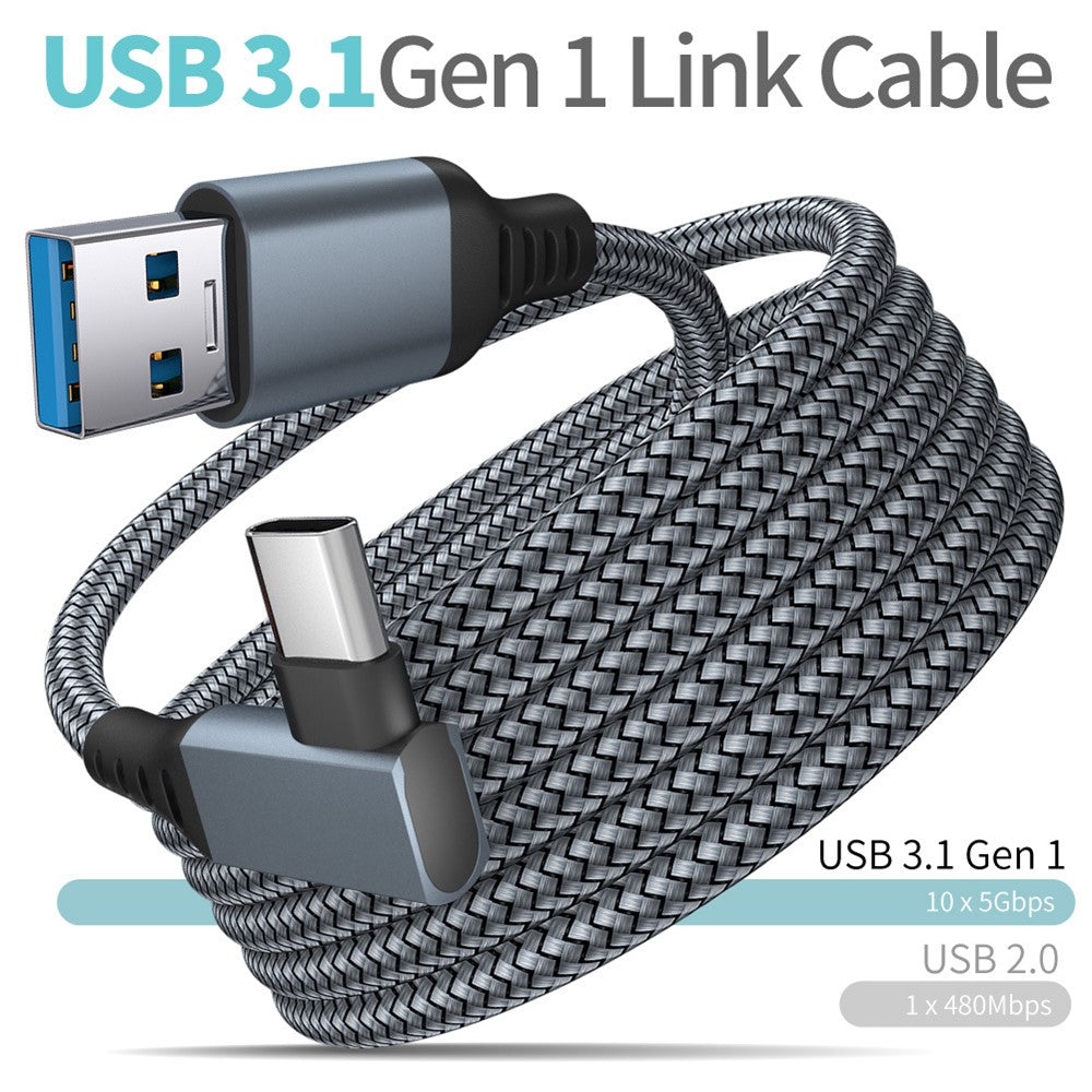 For Oculus Quest 2/1 Link Cable 6m USB 3.1 Type-C Charging Cord USB-A to Type-C 5Gbps Braided Data Cable Metanexus XR