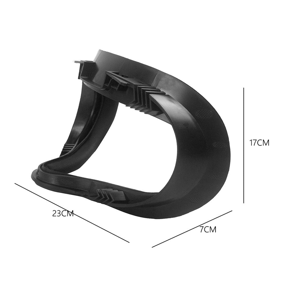 Light-blocking interface, back view