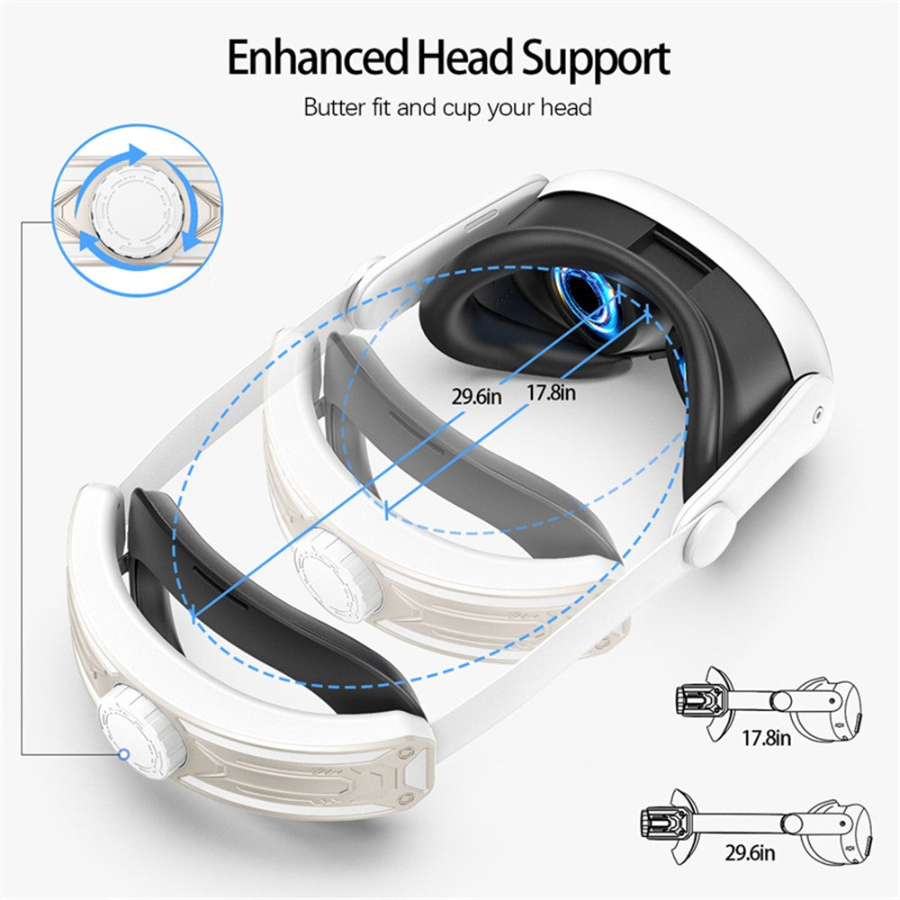 Gold knob headband, adjustment mechanism detail