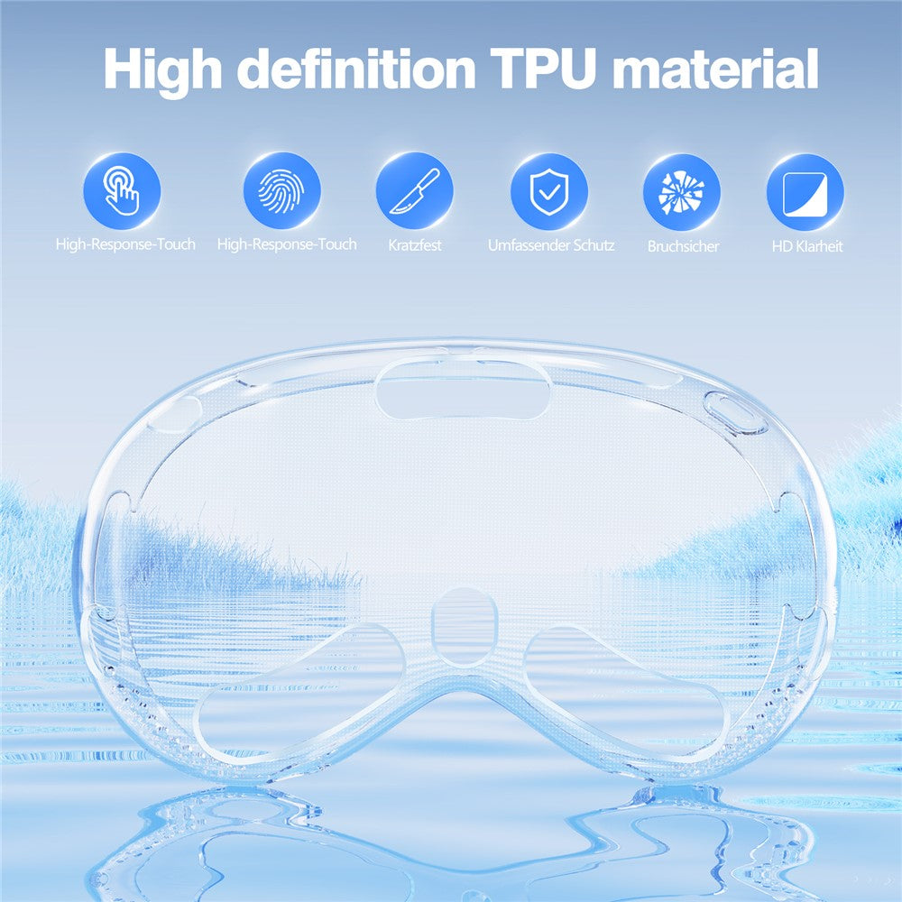 Vision Pro TPU shell showing precision cutouts