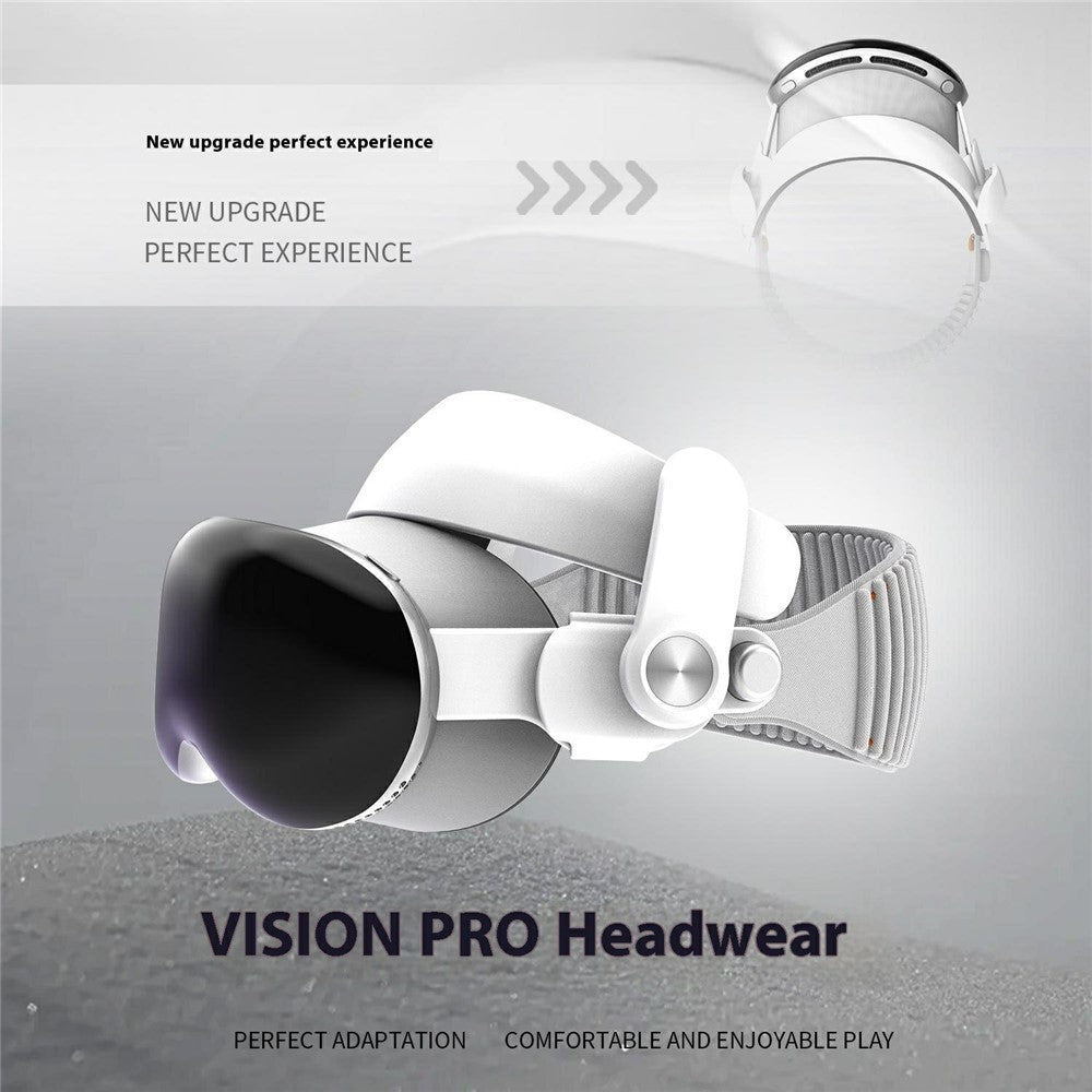 WOLMTT head strap for Apple Vision Pro worn on the headset - MetanexusXR