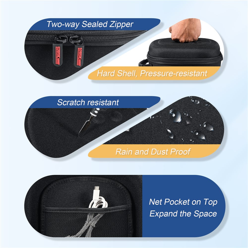 STARTRC GAMES For Meta Quest 3S / Quest 3 / Quest 2 Carrying Case Snowflake Cloth VR Headset Storage Bag Metanexus XR