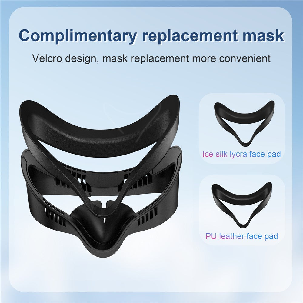 STARTRC GAMES For Meta Quest 3S VR Face Mask Magnetic Cooling Fan Leather  /  Lycra Foam Pad Breathable Face Cover Metanexus XR