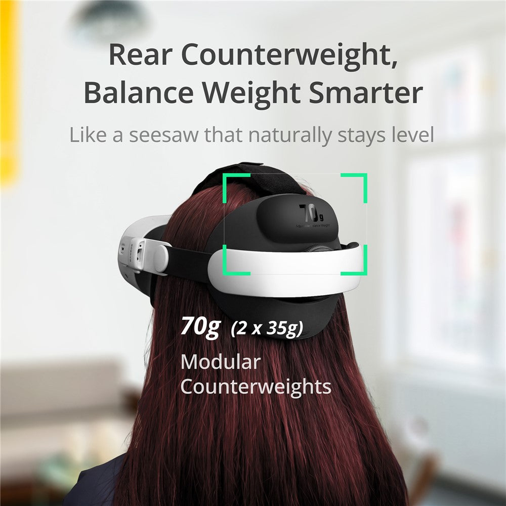BOBOVR E3 head strap, removable counterweights detail