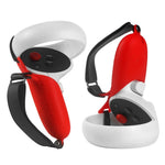 Quest 2 grip cover with palm strap, pair front view