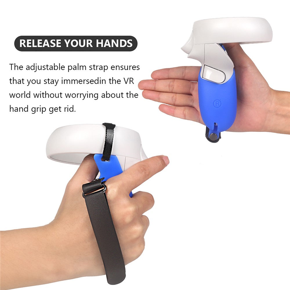 Quest 2 grip cover, palm strap detail