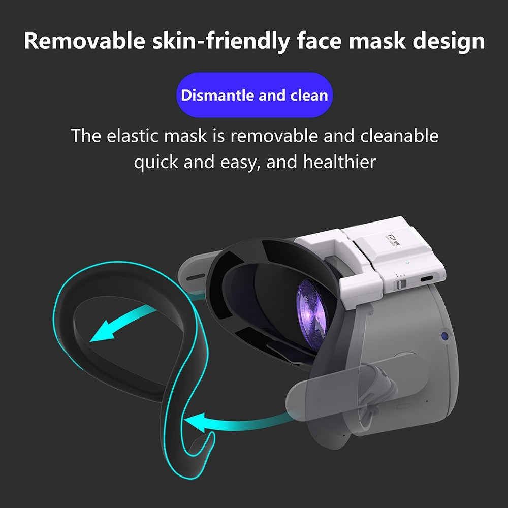 FIIT VR X2 fan fitted on the headset