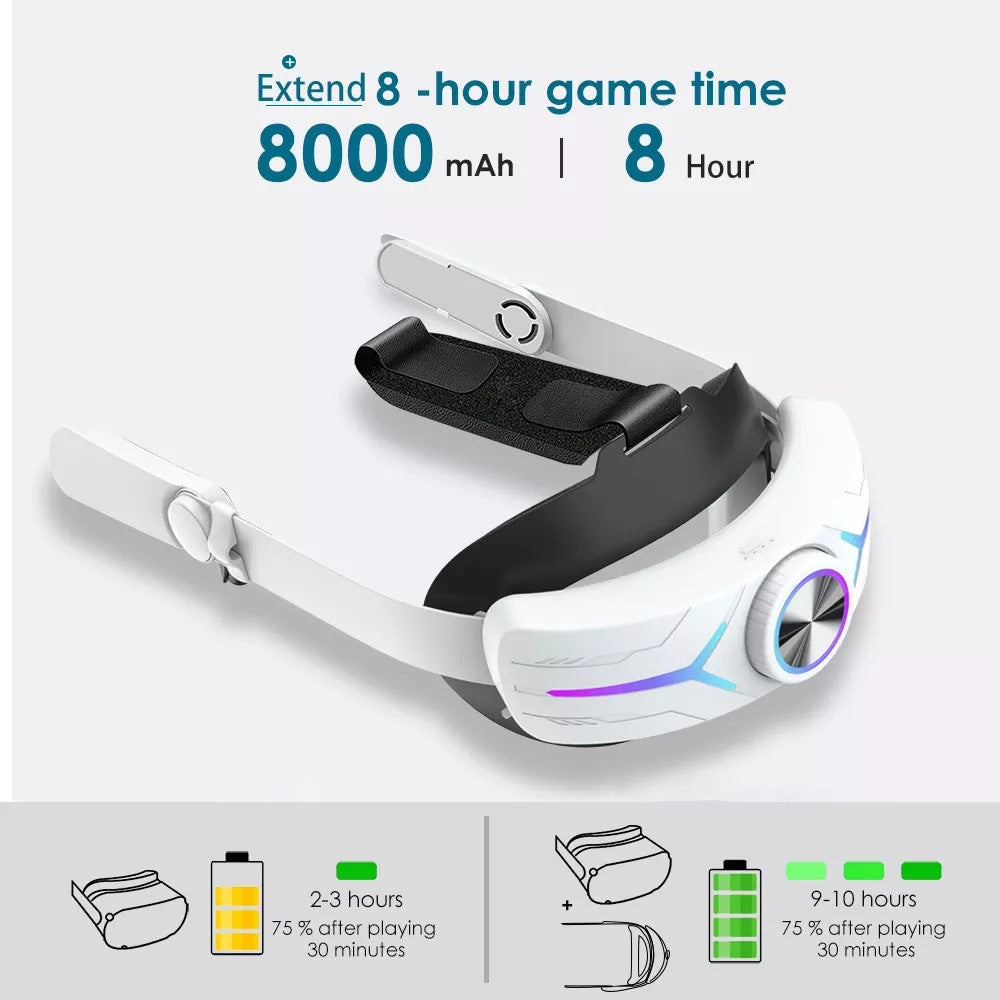 Dimensioned diagram of the Oculus Quest 2 8000mAh battery head strap