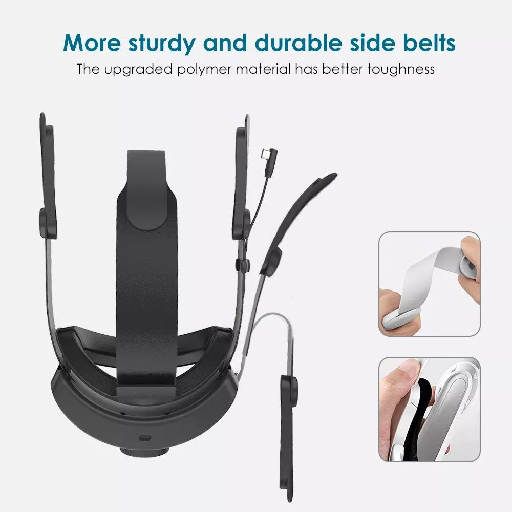 360-degree adjustment dial at the back of the Oculus Quest 2 battery head strap